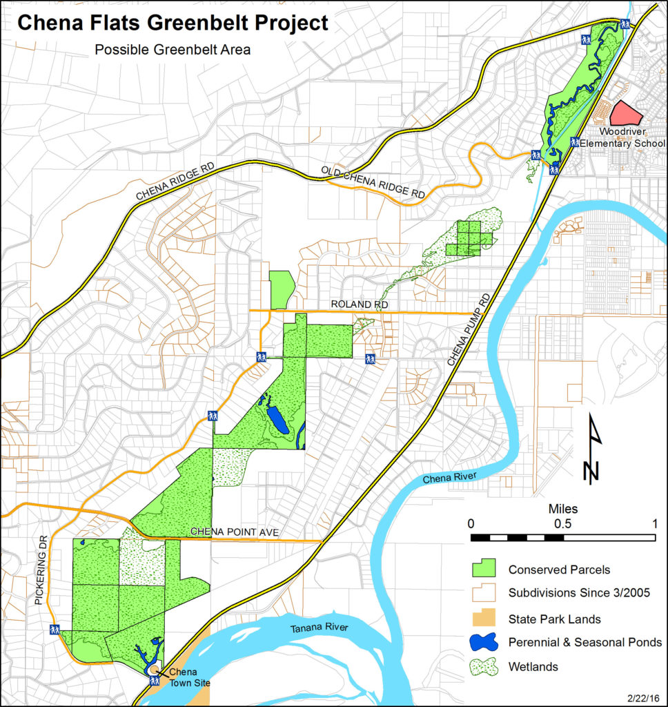 Map of the Chena Flats Greenbelt